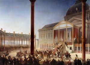 A Champ de Mai gyűlése (I. Napóleon tartotta az osztályok és a hadsereg képviselőinek jelenlétében, a párizsi Champ-de-Marsban, 1815.06.01.) Francois Joseph Heim festménye (1787- 1865) 1847 V. 1,27x1,54 m