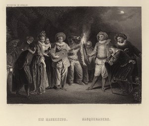 Álarcosok alkotó: Francois Louis Joseph Watteau