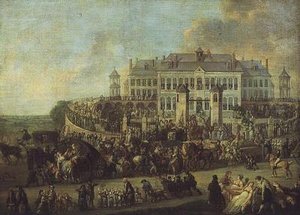 A Broquelet-i ünnepség alkotó: Francois Louis Joseph Watteau
