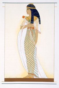 Egy hercegnő, illusztráció az "Odüssee"-ből, Homertól, Victor Berard fordítása, 1929-33 alkotó: Francois Louis Schmied