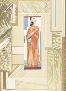 Férfi turbánban, modern dizájnnal alkotó: Francois Louis Schmied