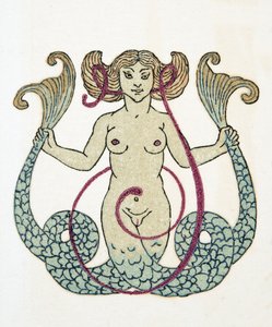 Sellő, kocsma. 1922 (sablonnyomat) alkotó: Francois Louis Schmied