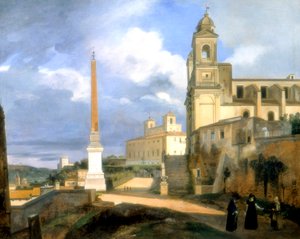 A Hegyek Háromsága és a Medici-villa, Róma, 1808 alkotó: Francois-Marius Granet