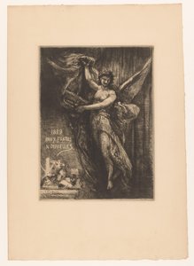 A Titelprent a drukperek közé teszi az engelt 1879 Új rézkarcok (cím a tárgyon) alkotó: Francois Nicolas Chifflart