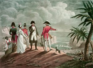 Bonaparte a Szent Ilonán (acélmetszet) alkotó: Francois Nicolas Martinet