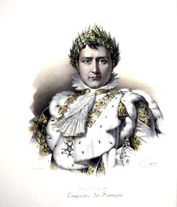 I. Napóleon (1769-1821) 1804-es koronázása idején (metszet)