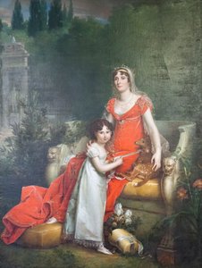 Elisa Bonaparte Baciocchi lányával, Napoleona Elisával alkotó: Baron François Pascal Simon Gérard