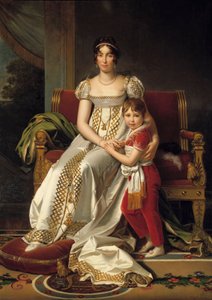 Portré Hortense de Beauharnais holland királynő (1783-1837) és fia, Napóleon Károly lábán Francois Gerard (1770-1837) festménye 1807 V. 0,32x0,24 m alkotó: Baron François Pascal Simon Gérard