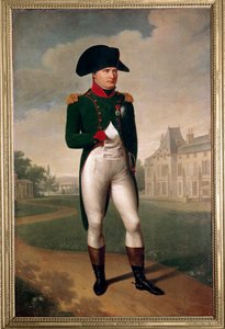 Napóleon bonaparte (1769-1821) portréja a malmaisoni kastély előtt (konzulnak öltözve). Reuil Malmaisonban (Hauts de Seine) 1804-ben. Francois Gerard (1770-1837) festménye 19. századi Malmaison, musee du chateau - Napo egészalakos portréja alkotó: Baron François Pascal Simon Gérard
