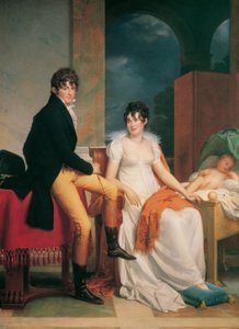 Moritz Christian Reichsgraf von Fries feleségével, Maria Theresia Josephával, született Hohenlohe-Waldenburg-Schillingsfürst hercegnővel és fiukkal, Moritz-cal