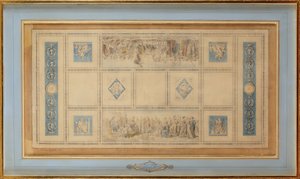 Tanulmány a konzervatóriumi könyvtár festett mennyezetéhez, 1812 alkotó: Francois Pascal Simon Gerard