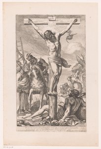 Christ aan het kruis És miután megállapította a századost, megkérdezte tőle (...) (cím a tárgyon) alkotó: Francois Perrier