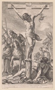 Christ aan het kruis És miután megállapította a századost, megkérdezte tőle (...) (cím a tárgyon) alkotó: Francois Perrier