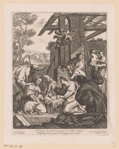 Geboorte van Christus Itt szülte meg az anya az apját (...) (cím a tárgyon) alkotó: Francois Perrier