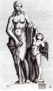 Mennyei Vénusz, 1653 körül (rézkarc) (bw fotó) alkotó: Francois Perrier