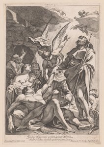 Heilige Rochus a pestlijderek királya Hippokratész tűzzel oltotta el az athéni pestist (...) (cím a tárgyon) alkotó: Francois Perrier