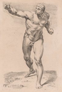 A Borghese Gladiátor, elölnézet [26. tábla] alkotó: Francois Perrier