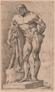 A Farnese Hercules, háromnegyedes nézet balra fordulva [3. tábla] alkotó: Francois Perrier