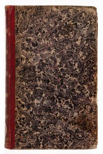 Genie du Christianisme, 1802 (bőr és márványpapír) alkotó: Francois Rene Vicomte de Chateaubriand
