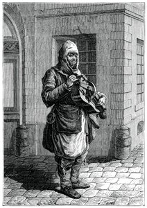 Utazó zenész, 1885. alkotó: Francois Robert Ingouf