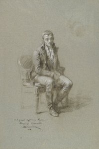 Ülő férfi figura alkotó: Francois Schommer
