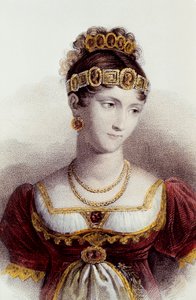 Pauline Bonaparte portréja (színes litó) alkotó: Francois Seraphin (after) Delpech