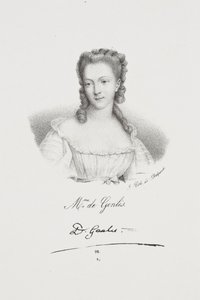 Félicité de Genlis írónő portréja alkotó: Francois Seraphin Delpech