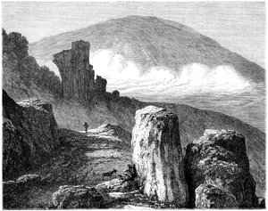 Brocken, vagy Blocksberg, Harz-hegység, Németország, 19. század