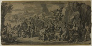 Mózes lecsap a sziklára alkotó: Francois Verdier