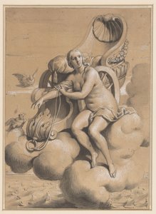 Venus a szekere mellett ült a felhőkön