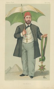 HH Mehemed Tewfik Pasha, Khedive of Egypt, The Khedive, 1883. január 20., Vanity Fair rajzfilm alkotó: Francois Verheyden