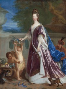 ""A bajor vagy pfalzi Elisabeth-Charlotte (Elisabeth Charlotte) portréja (1652-1722)" (Elizabeth Charlotte, Palatinus hercegnő) Francois de Troy (1645-1730) festménye 17. századi magángyűjtemény