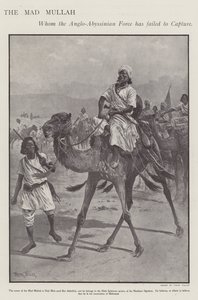 Mohammed Abdullah Hassan, az „őrült mollah”, szomáliai vallási és katonai vezető (litho)