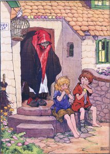 Hansel, Gretel és a boszorkány, a Hansel és Gretelből, a Blackie & Son Limited kiadója, 1940 körül