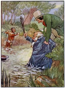 Három vidám halász (színes litó) alkotó: Frank Adams