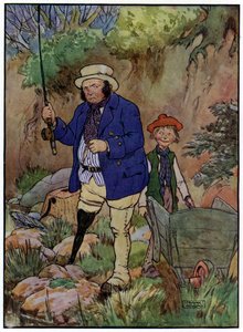 Három vidám halász (színes litó) alkotó: Frank Adams