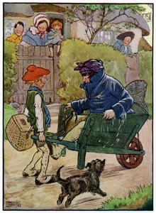 Három vidám halász (színes litó) alkotó: Frank Adams