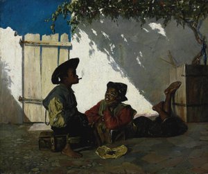 Olaszul:  Dolce far niente alkotó: Frank Buchser
