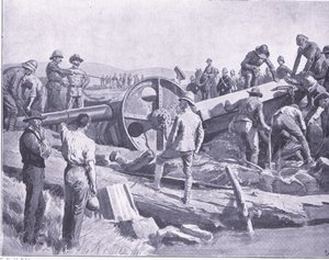 Fegyvert kapni egy csúnya helyen, illusztráció az After Pretoria: The Guerilla War, 1902-ből alkotó: Frank Dadd
