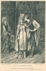 Illusztráció Shakespeare V. Henrik királyához alkotó: Frank Dicksee