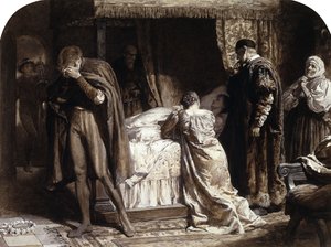 Jelenetek a Rómeó és Júlia: Júlia kamrájából alkotó: Frank Dicksee