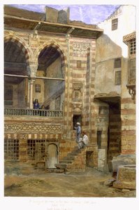 Egy udvar, Al Hosh Shiekh Sadat házában, Kairóban, 1873