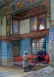 Szünet a mufti Sheik El Mahadis ház fogadószobájában, Kairó, 1873