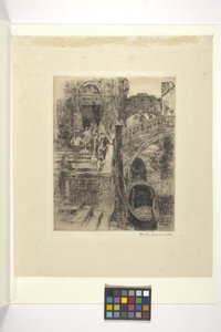 Sóhajok hídja, Velence (1. tábla) (tinta) alkotó: Frank Duveneck