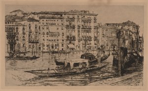 Canal Grande, Velence, 1889. alkotó: Frank Duveneck