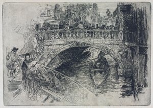 Velencei híd, 1884. alkotó: Frank Duveneck