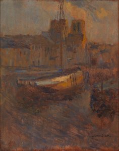 Hajók Anchorban, Cherbourgban, sz. II, n.d. alkotó: Frank Edwin Scott