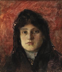 Egy nő feje, kb. 1910. alkotó: Frank Edwin Scott
