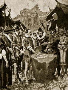 Stubbsnak levágták a kezét, 1521, illusztráció a „Hutchinson története a brit nemzetről”, 1923 körül