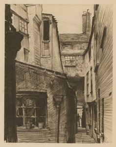 Az öreg ló és a vőlegény, Holborn háta Above Bars, London (rézkarc)